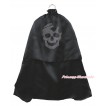 Halloween Sparkle Rhinestone Skeletone Black Satin Cape Coat Costume SH80